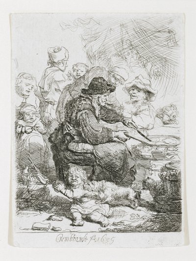 The Pancake Woman by Rembrandt van Rijn